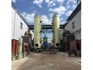 甘肃脱硫塔就位现场